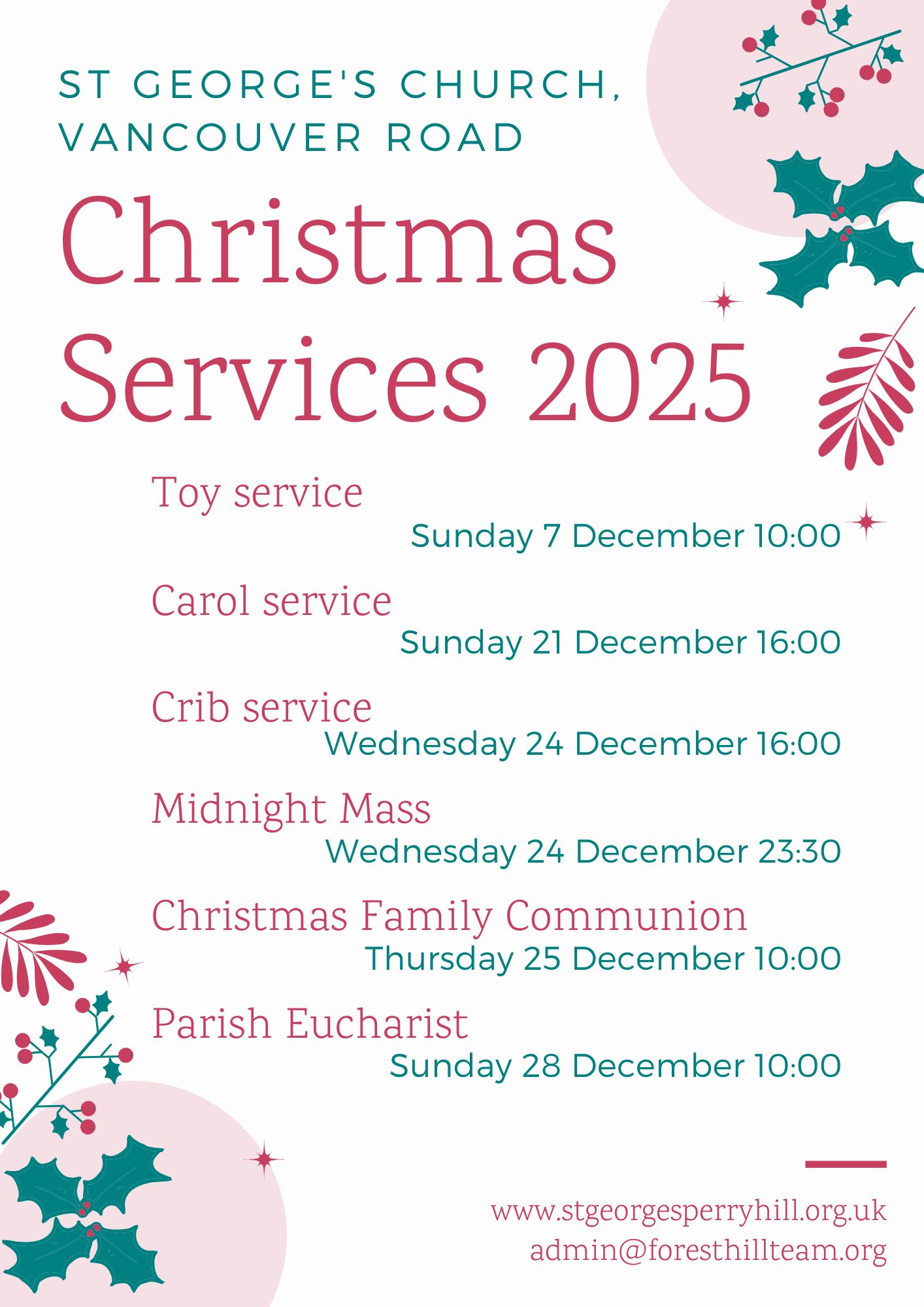 Christmas Services 2025